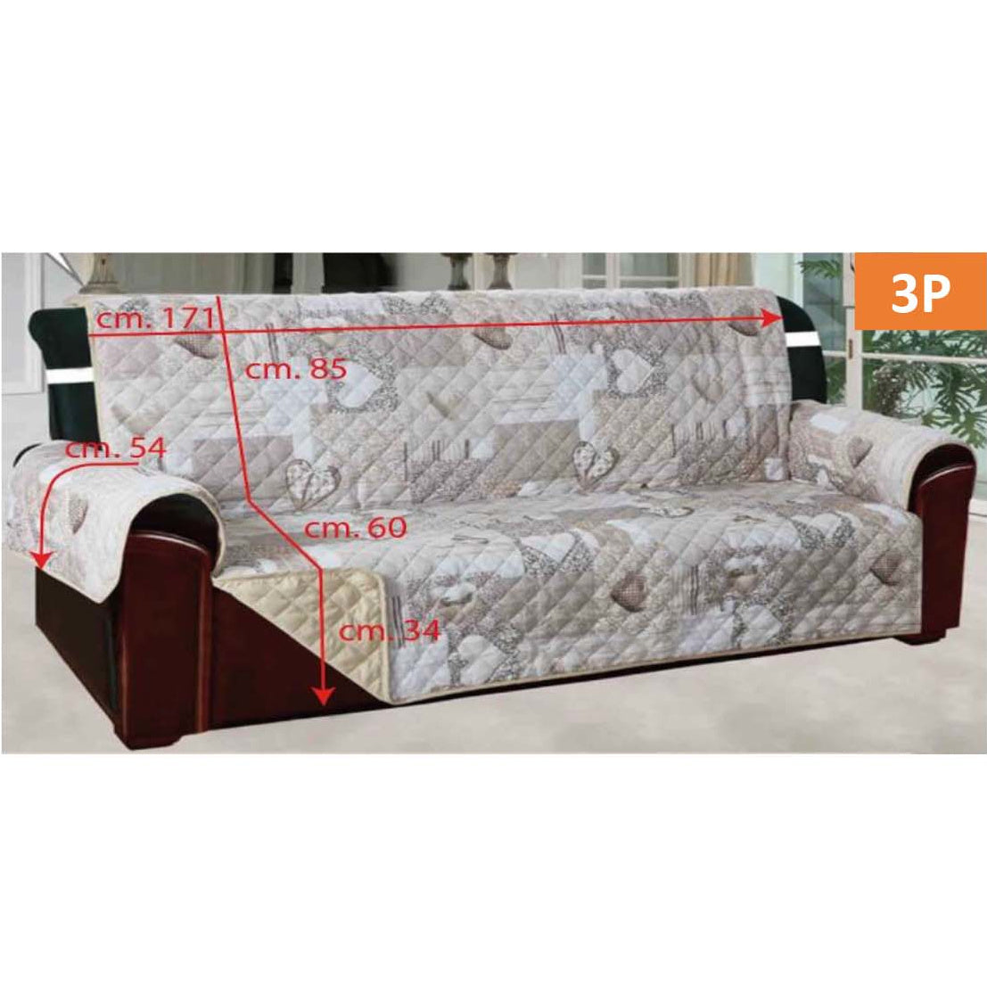 COPRIDIVANO KINO 3 POSTI GRIGIO