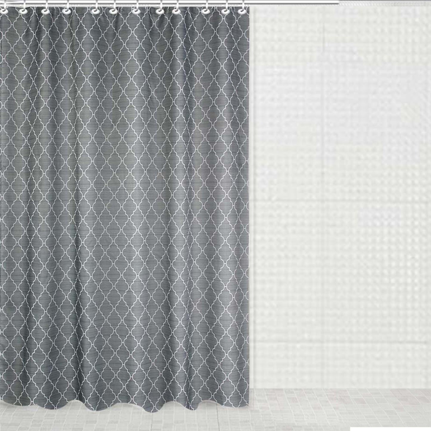 TENDA DOCCIA CON ANELLI VISIR 180*200 GRIGIA