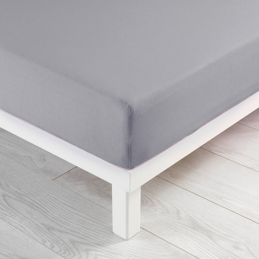 DRAP-HOUSSE DOUBLE EN JERSEY GRIS PIERRE