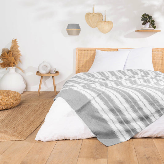 COPRITUTTO 180*220 CM JACQUARD GRIGIO ABBY