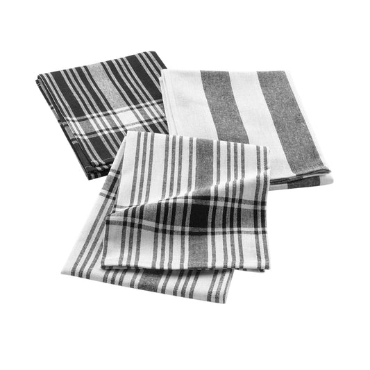 3 Geschirrtücher 50*70 Baumwolle Bayado schwarz