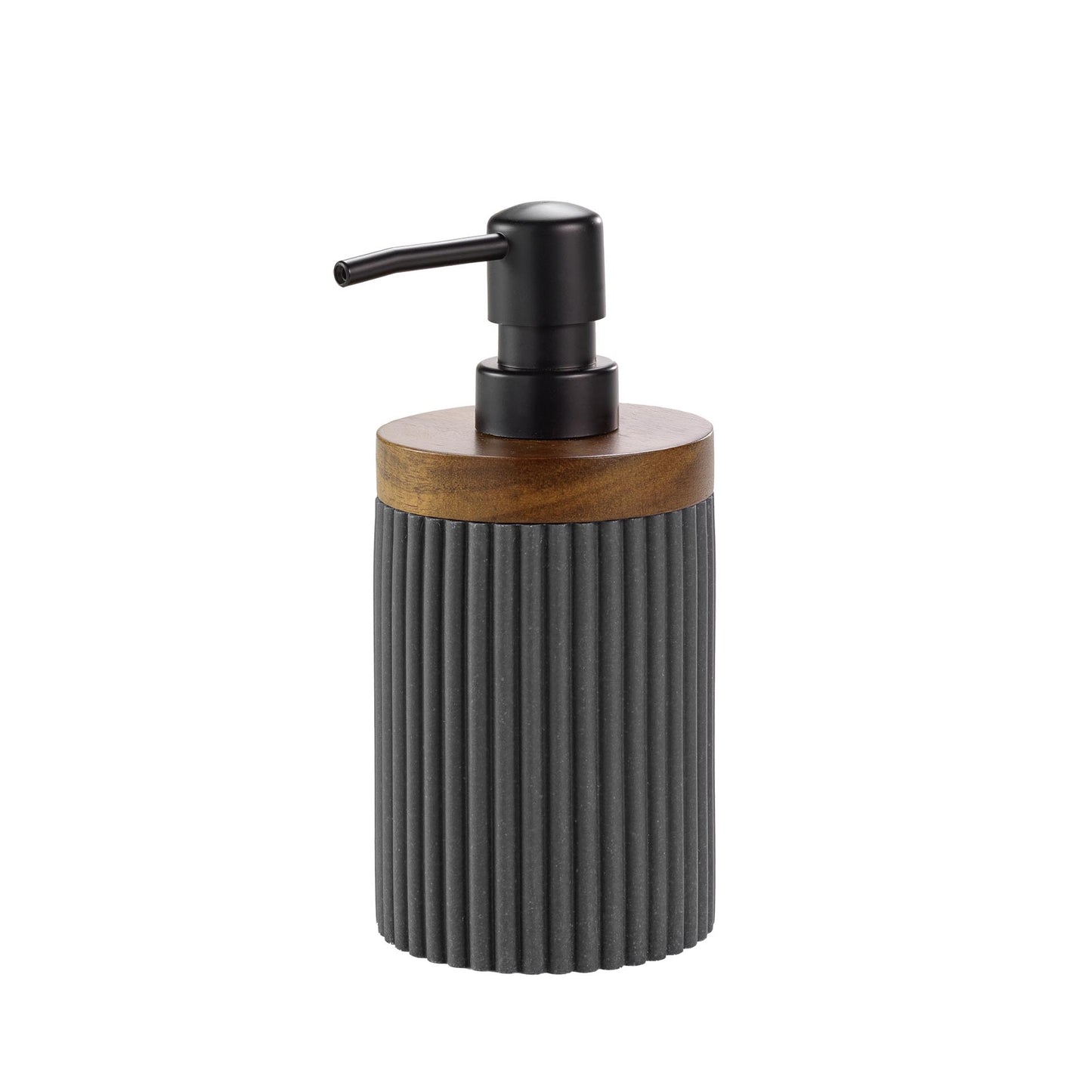 DISTRIBUTEUR DE SAVON EN POLYRÉSINE ET ACACIA ANTHRACITE NIAGARA