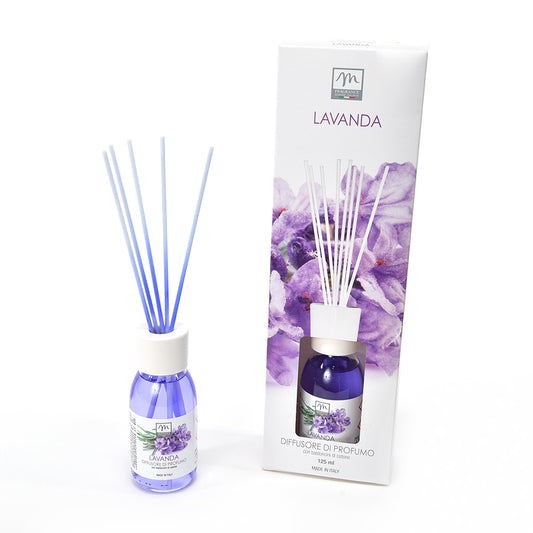 DIFFUSORE DI PROFUMO CON BASTONCINI DI COTONE "BOUQUET" 125 ML LAVANDA
