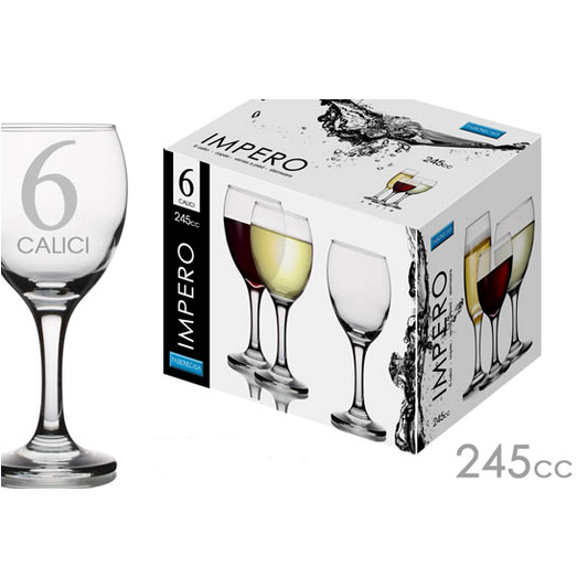 6 GLÄSER 245CC EMPIRE GLAS
