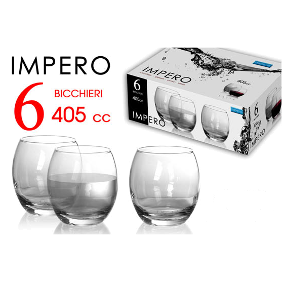 6 WASSERGLÄSER 405CC EMPIRE GLAS