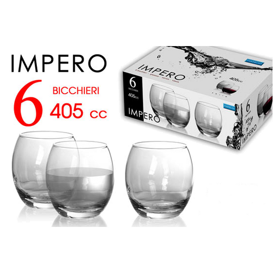 6 WASSERGLÄSER 405CC EMPIRE GLAS
