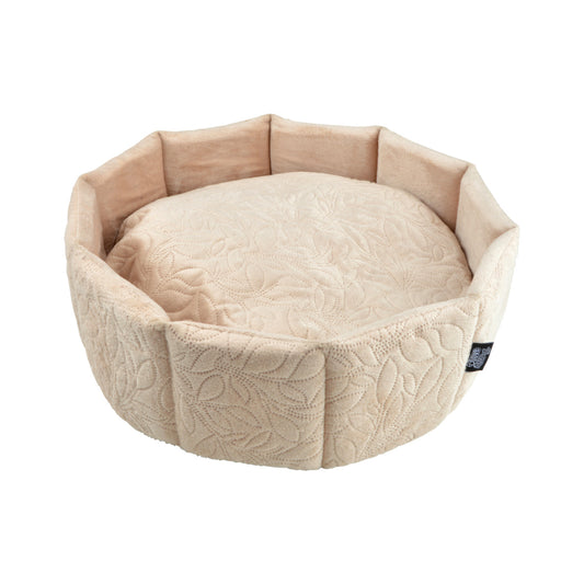 LIT ROND POUR ANIMAUX DE COMPAGNIE D48 BOHO COULEUR BEIGE