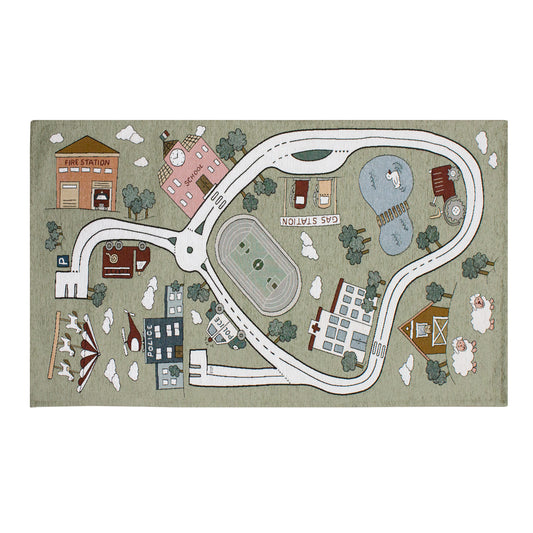 TAPIS 80*150 ENFANT PISTE VERTE