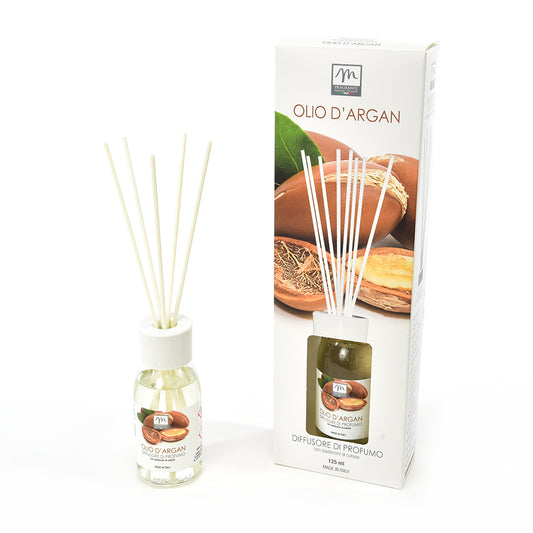 DIFFUSORE DI PROFUMO CON BASTONCINI DI COTONE "BOUQUET" 125 ML OLIO D'ARGAN
