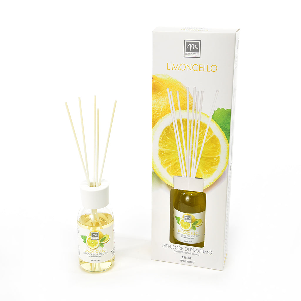 DIFFUSORE DI PROFUMO CON BASTONCINI DI COTONE "BOUQUET" 125 ML LIMONCELLO