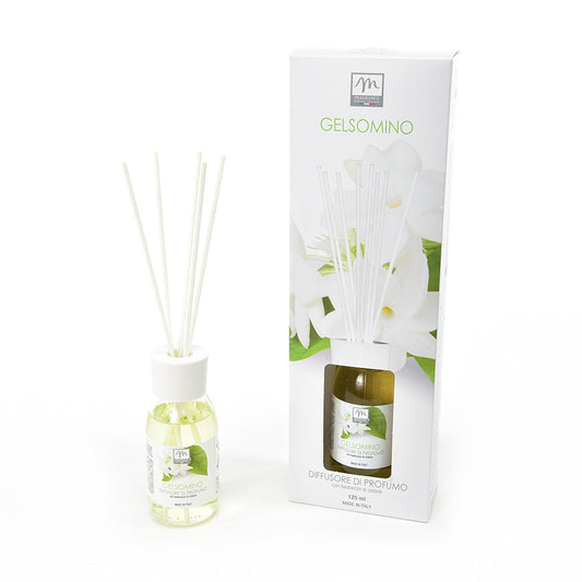 DIFFUSORE DI PROFUMO CON BASTONCINI DI COTONE "BOUQUET" 125 ML GELSOMINO