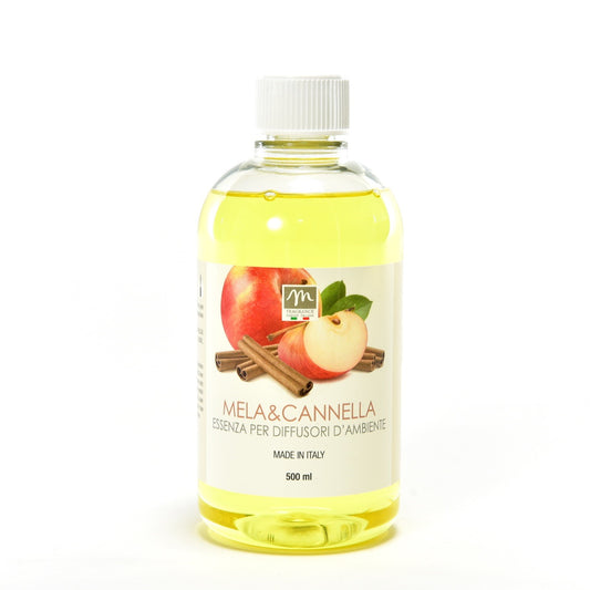 RICARICA ESSENZA PER DIFFUSORI D'AMBIENTE "BOUQUET" 500ML MELA E CANNELLA
