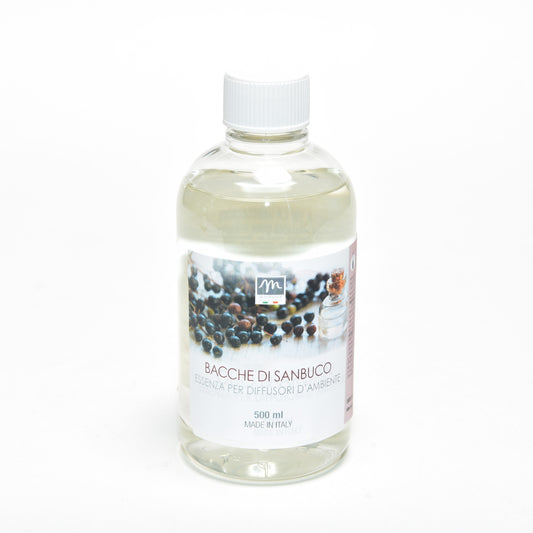 RICARICA ESSENZA PER DIFFUSORI D'AMBIENTE "BOUQUET" 500ML BACCHE DI SAMBUCO