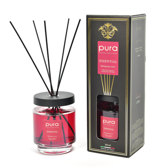 DIFFUSORE DI FRAGRANZA CON BANSTONCINI DI COTONE "LOGAN" 500 ML MELOGRANO