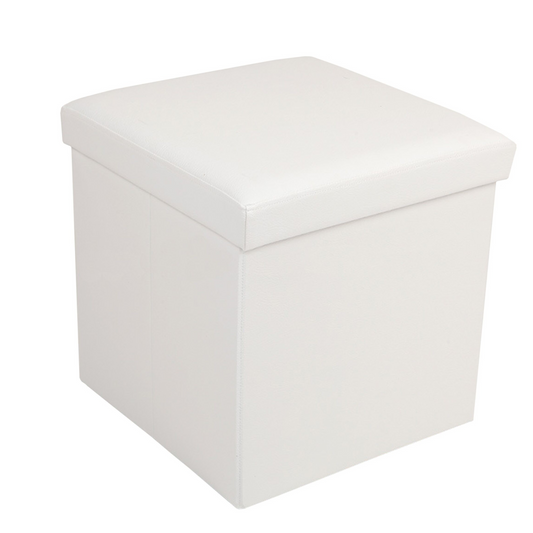 POUF PIEGHEVOLE EDDY 38X38 BIANCO