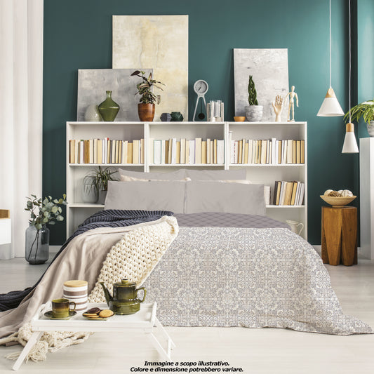 FILIPPO DOPPELSTEPPDECKE MIT GRAUEM FLIESENDESIGN