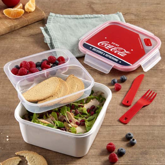 LUNCH BOX QUADRATO 1,4LT COCA COLA CON VASSOIO