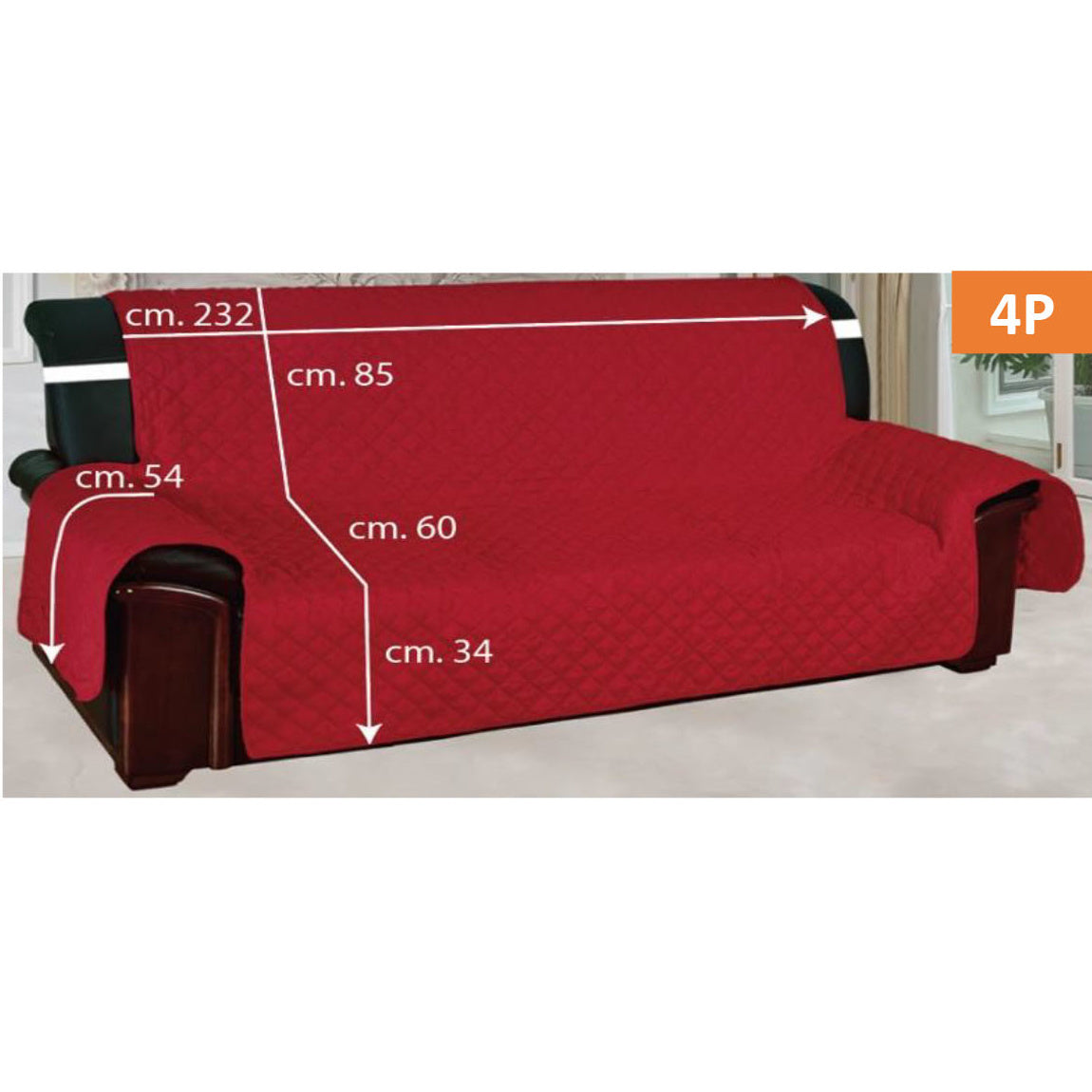COPRIDIVANO WILLY 4 POSTI ARANCIO