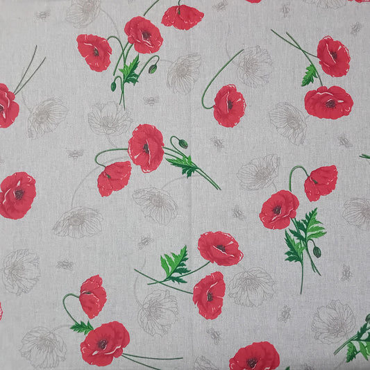 MITTELSTÜCK 90*90 CM MIROS MOHNBLUMEN
