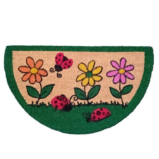KOKOS-FUßMATTE HALBMOND 40*70 CM MARIENKÄFER